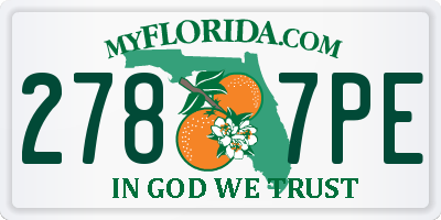 FL license plate 2787PE