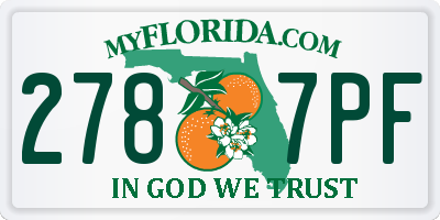 FL license plate 2787PF