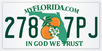 FL license plate 2787PJ