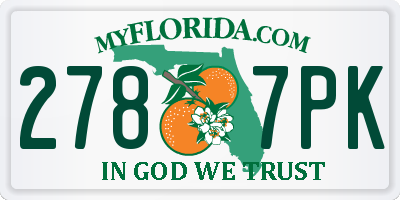 FL license plate 2787PK