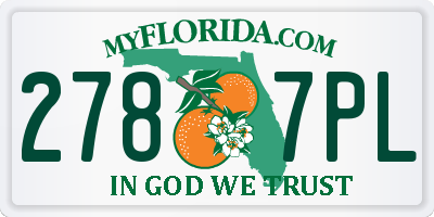 FL license plate 2787PL