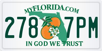 FL license plate 2787PM