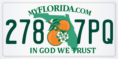 FL license plate 2787PQ
