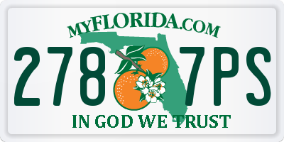 FL license plate 2787PS