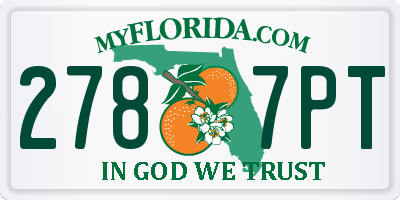 FL license plate 2787PT