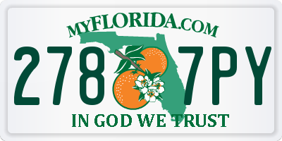 FL license plate 2787PY