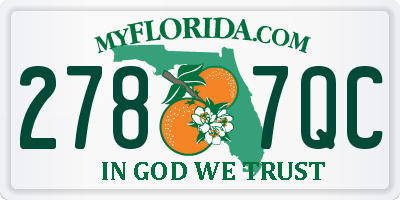 FL license plate 2787QC