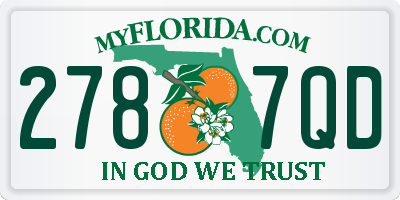FL license plate 2787QD