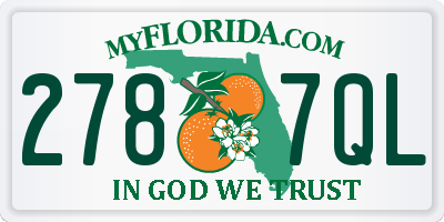 FL license plate 2787QL