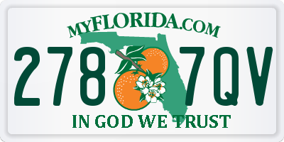 FL license plate 2787QV