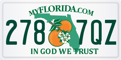 FL license plate 2787QZ