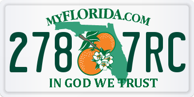 FL license plate 2787RC