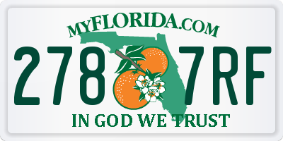 FL license plate 2787RF