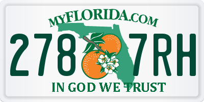 FL license plate 2787RH
