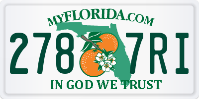 FL license plate 2787RI