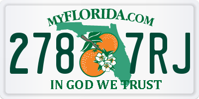 FL license plate 2787RJ