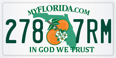 FL license plate 2787RM