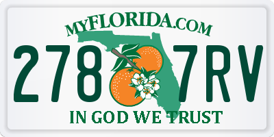 FL license plate 2787RV
