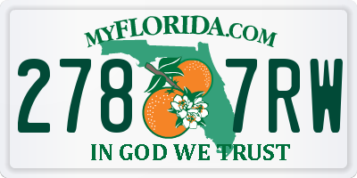 FL license plate 2787RW