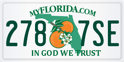 FL license plate 2787SE