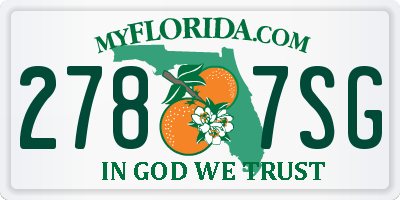 FL license plate 2787SG