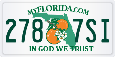 FL license plate 2787SI