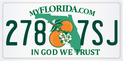 FL license plate 2787SJ