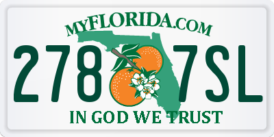 FL license plate 2787SL
