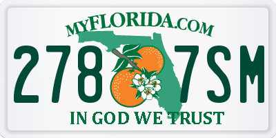 FL license plate 2787SM