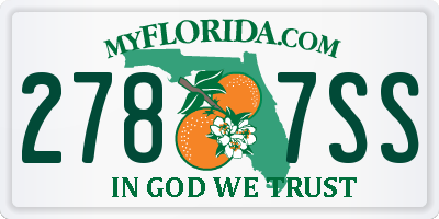FL license plate 2787SS