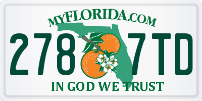 FL license plate 2787TD