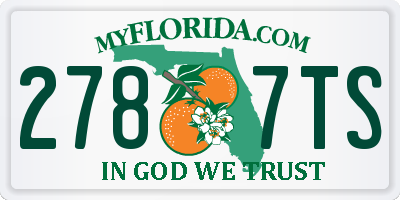 FL license plate 2787TS