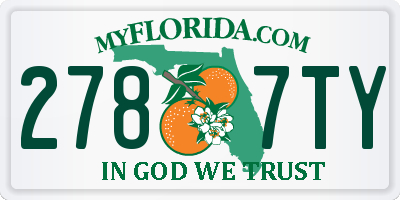 FL license plate 2787TY