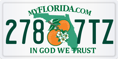 FL license plate 2787TZ