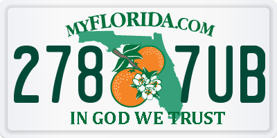 FL license plate 2787UB