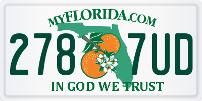FL license plate 2787UD