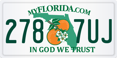 FL license plate 2787UJ