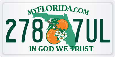 FL license plate 2787UL