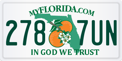 FL license plate 2787UN