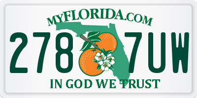 FL license plate 2787UW