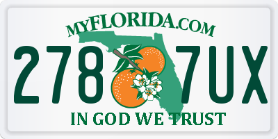 FL license plate 2787UX