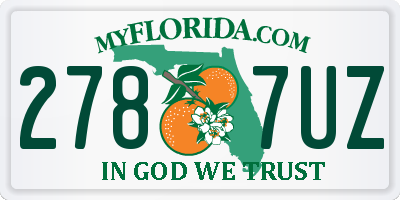 FL license plate 2787UZ