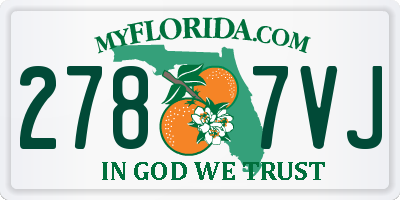 FL license plate 2787VJ