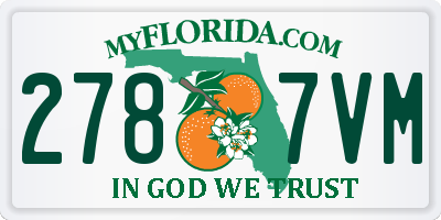 FL license plate 2787VM