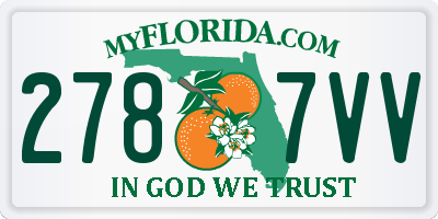 FL license plate 2787VV
