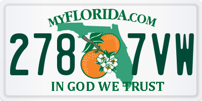 FL license plate 2787VW