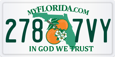 FL license plate 2787VY