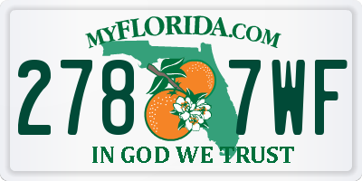 FL license plate 2787WF