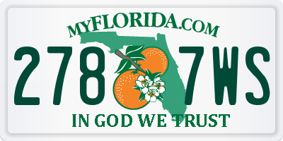 FL license plate 2787WS