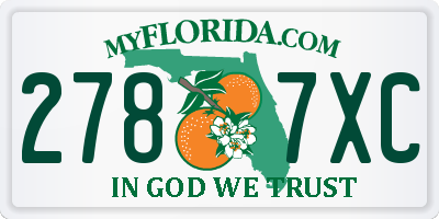 FL license plate 2787XC